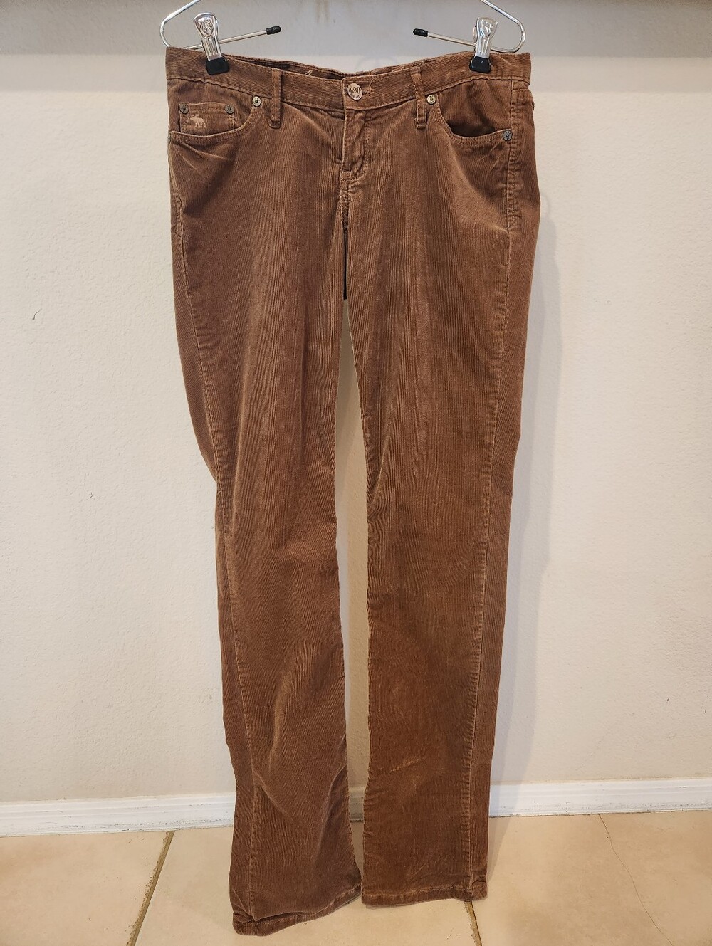 Abercrombie & Fitch Light Brown Corduroy Straight-Leg Pants